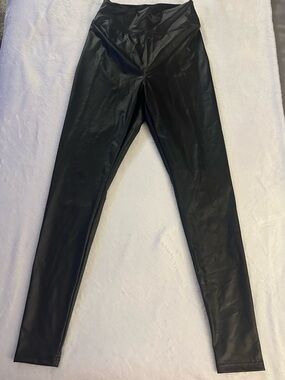 aerie Black Faux Leather Leggings